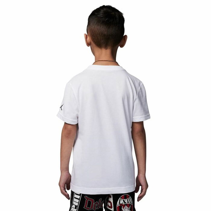 Camiseta de Manga Corta Niño Jordan Jdb Mj Brand Photo Ss Crew Blanco