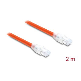 DeLOCK Cable de red RJ45 Cat.8.1 S/FTP 2 m naranja