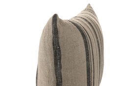 DKD Home Decor Cojín Tradicional India lino 1c25 Natural Negro 40 x 60 cm (2 Unidades)