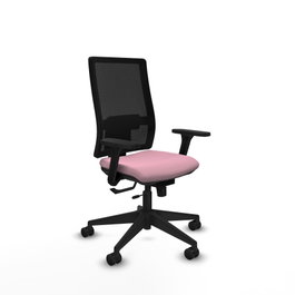 PIQUERAS Y CRESPO Silla de oficina Horna con mecanismo Sincro/Traslack Rosa