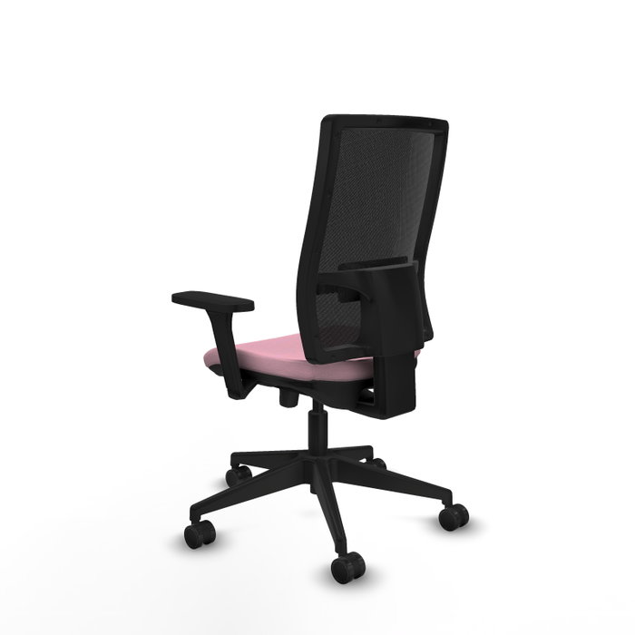 PIQUERAS Y CRESPO Silla de oficina Horna con mecanismo Sincro/Traslack Rosa