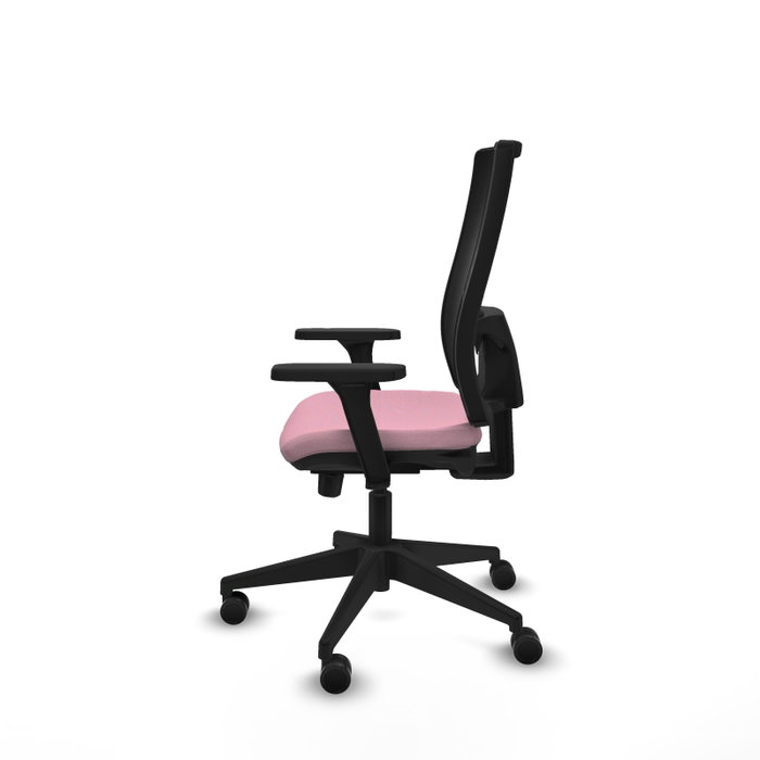 PIQUERAS Y CRESPO Silla de oficina Horna con mecanismo Sincro/Traslack Rosa