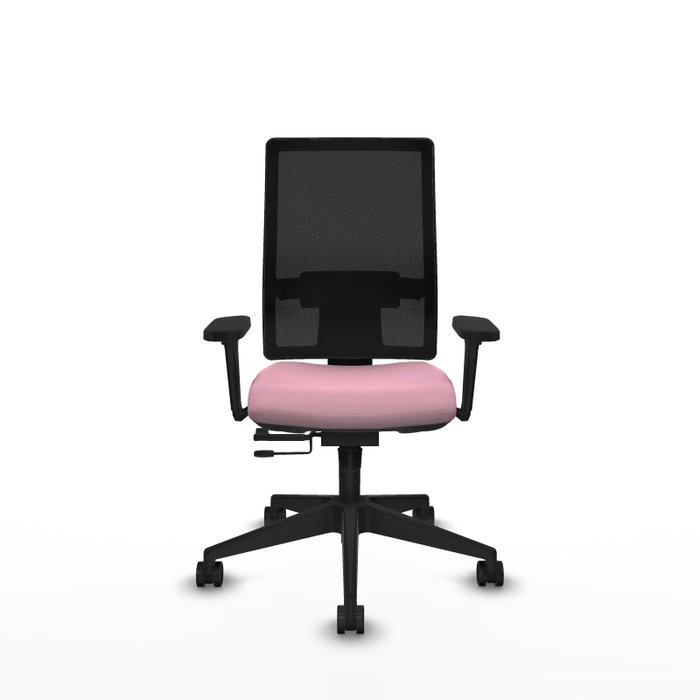 PIQUERAS Y CRESPO Silla de oficina Horna con mecanismo Sincro/Traslack Rosa