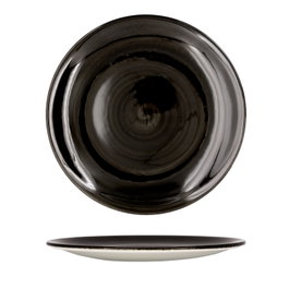 Summa Set de 6 Platos Llanos Spiral/Rustic 28 cm Gris Oscuro