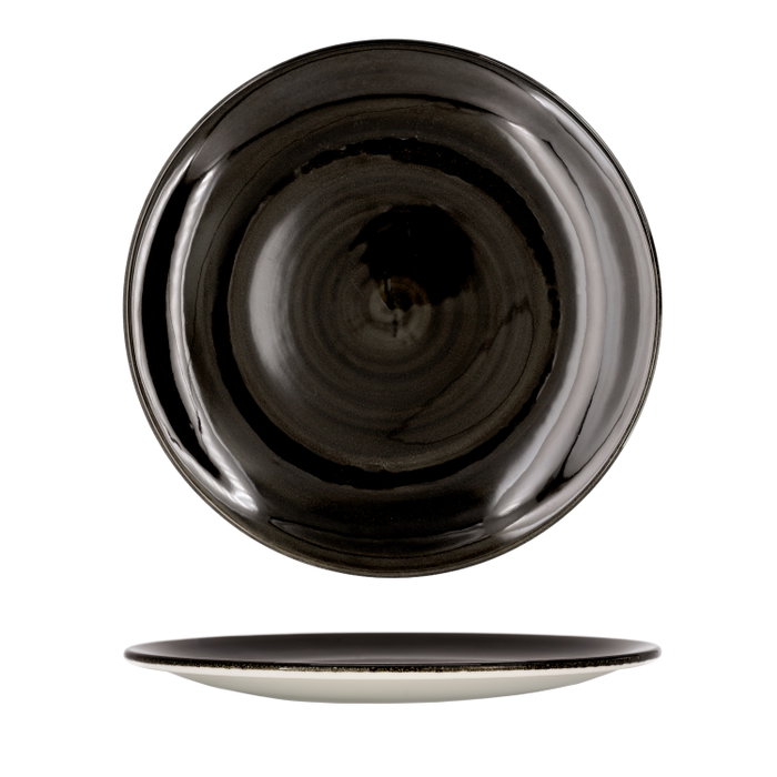 Summa Set de 6 Platos Llanos Spiral/Rustic 28 cm Gris Oscuro Summa Set de 6 Platos Llanos Spiral/Rustic 28 cm Gris Oscuro
