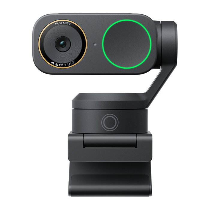 Insta360 Link2 Pro Cámara Webcam con IA 4K/30fps, Autoenfoque, Zoom 4x, Micrófonos Dobles, Sensor 1/1.3", HDR, USB-C, Negro