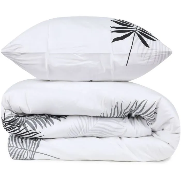 Juego de Cama 220x240 cm con 2 Fundas de Almohada 60x60 cm - 100% Algodón Reforzado - Gris - ASI8683743677702