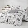 Juego de Cama 220x240 cm con 2 Fundas de Almohada 60x60 cm - 100% Algodón Reforzado - Gris - ASI8683743677702