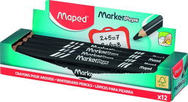Lapiz Marcador Maped Para Pizarra Negro (Set de 12)