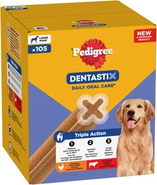 Mars Pedigree Dentastix 105g 15x7g Barras Grandes
