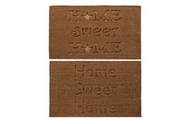 DKD Home Decor Felpudo Marron Coco Goma 45 x 75 cm (2 Unidades) 2.3 cm
