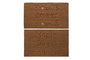 DKD Home Decor Felpudo de Coco y Goma Grabado, Pack de 2 (Marrón)
