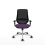 PIQUERAS Y CRESPO Silla de oficina Mardos con Mecanismo Sincro, Morado y Negro