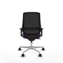 PIQUERAS Y CRESPO Silla de oficina Mardos con Mecanismo Sincro, Morado y Negro