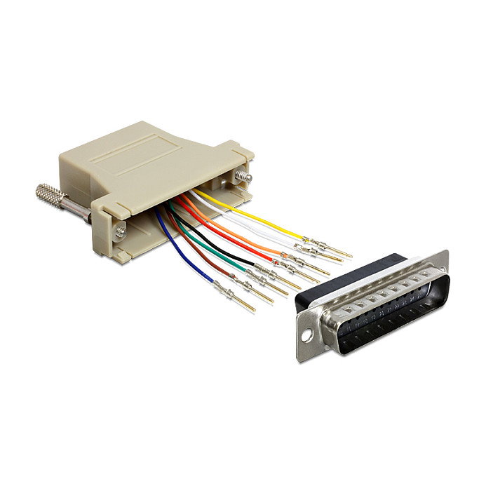DeLOCK 65433 Adaptador Sub-D 25 Pin Macho a RJ45 Hembra DeLOCK 65433 Adaptador Sub-D 25 Pin Macho a RJ45 Hembra