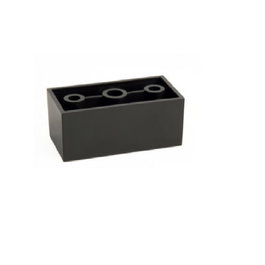Q&Q Pata Plástico Rectangular Modelo Blu H20 L60 Acabado Negro