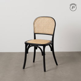 Ixia Silla de Madera de Olmo Contract Negra 45 x 42 x 86 cm