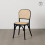 Ixia Silla de Madera de Olmo Contract Negra 45 x 42 x 86 cm