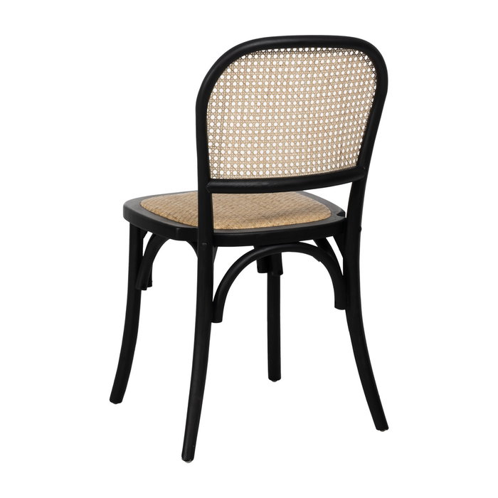 Ixia Silla de Madera de Olmo Contract Negra 45 x 42 x 86 cm