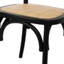 Ixia Silla de Madera de Olmo Contract Negra 45 x 42 x 86 cm