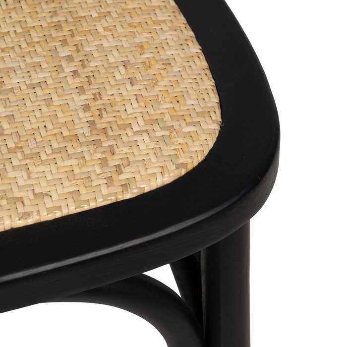 Ixia Silla de Madera de Olmo Contract Negra 45 x 42 x 86 cm