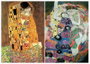 Educa Set de 2 Puzzles de 1000 Piezas: El Beso y La Virgen de Gustav Klimt