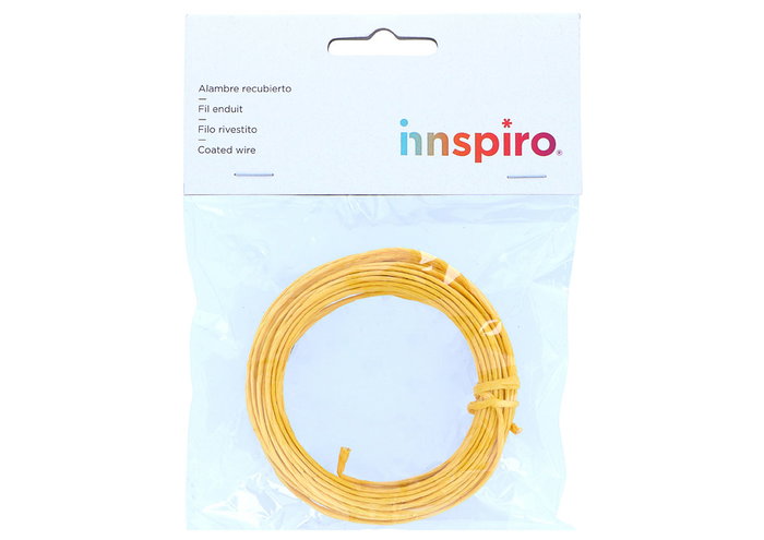 Innspiro Alambre recubierto de papel amarillo 3mm x 10m Innspiro Alambre recubierto de papel amarillo 3mm x 10m
