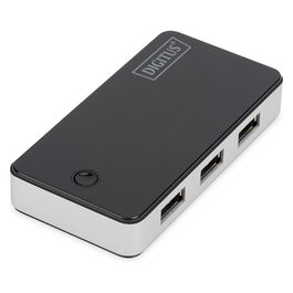 Digitus Hub USB 3.0 4 Puertos Type-A Negro con Fuente de Alimentación 5V DC 3.5A USB 3.2 Gen 1 (3.1 Gen 1) 5000 Mbit/s