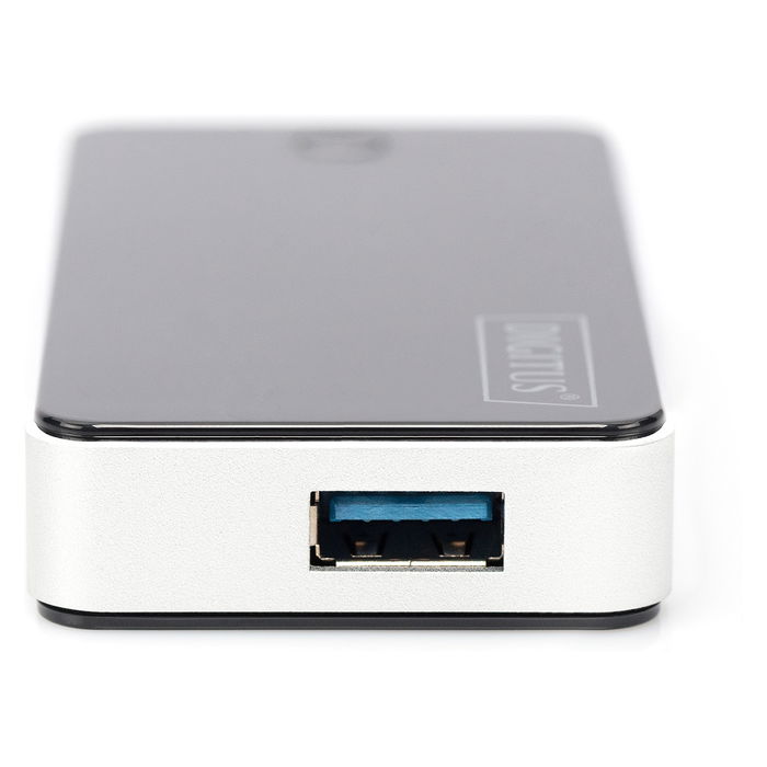 Digitus Hub USB 3.0 4 Puertos Type-A Negro con Fuente de Alimentación 5V DC 3.5A USB 3.2 Gen 1 (3.1 Gen 1) 5000 Mbit/s