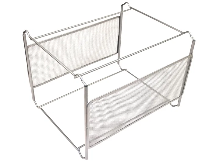 Q-connect KF00832 Soporte para Carpetas Colgantes Metal Rejilla Plata 335x285x250 mm para DIN A4