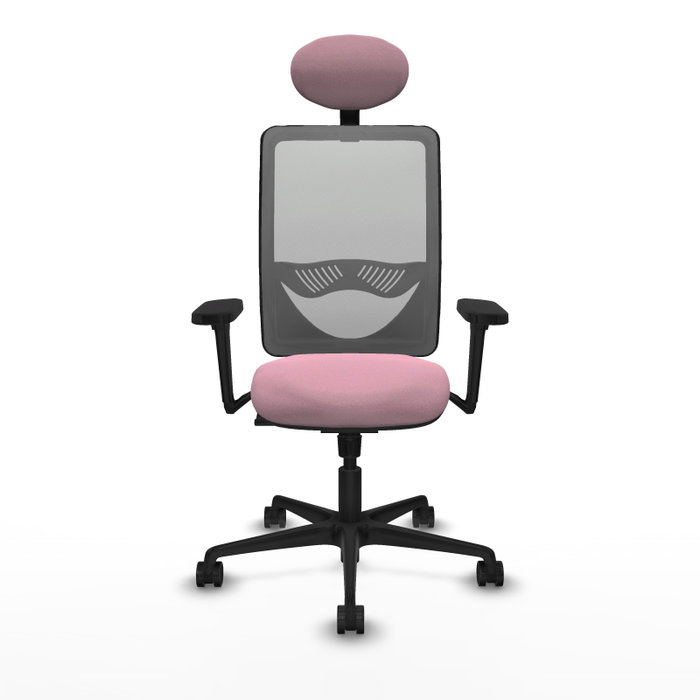 PIQUERAS Y CRESPO Silla de oficina Zulema Rosa y Gris