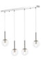 Opviq Lámpara de Araña AV-1781-4KY Metal con Tapa de Cristal, 90 cm, 70 x 13 cm, 4xE27, Elegante y Moderna para Hogar