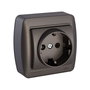 Solera Base Fija 2p+t, 16A 250V~ de Superficie Serie Mural Color Grafito
