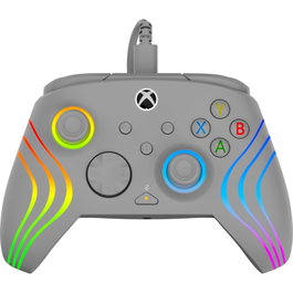 Turtle Beach Afterglow Wave Mando con RGB para Xbox Series X|S, Xbox One y PC - Gris