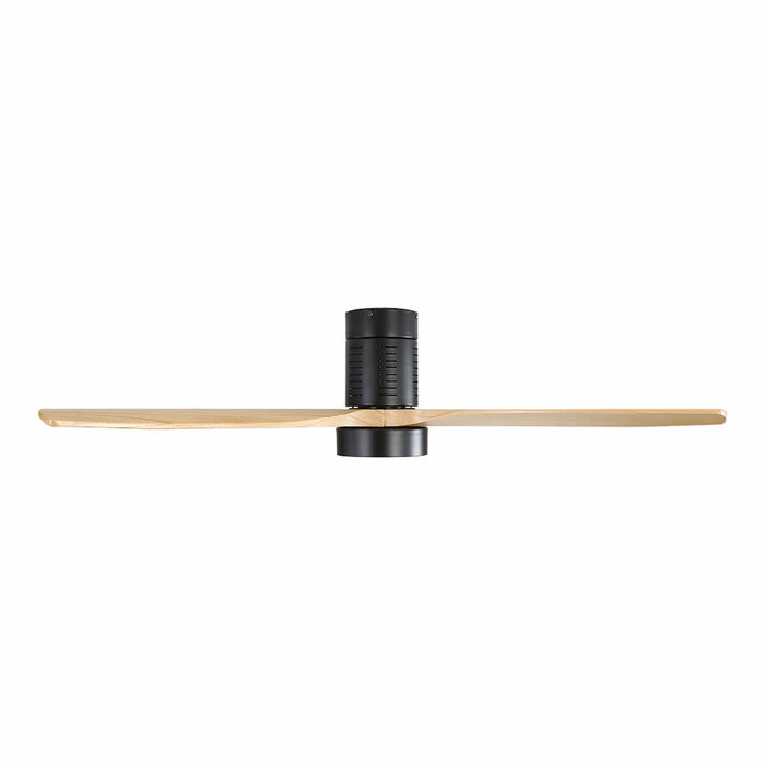 Edm Ventilador de techo inteligente Kara de 132 cm, color Madera/negro
