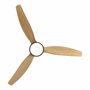 Edm Ventilador de techo inteligente Kara de 132 cm, color Madera/negro