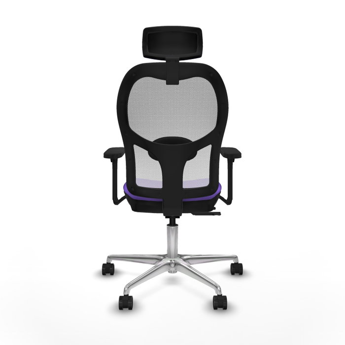 PIQUERAS Y CRESPO Silla de oficina Jorquera con mecanismo Sincro/Traslack, Lila y Blanco