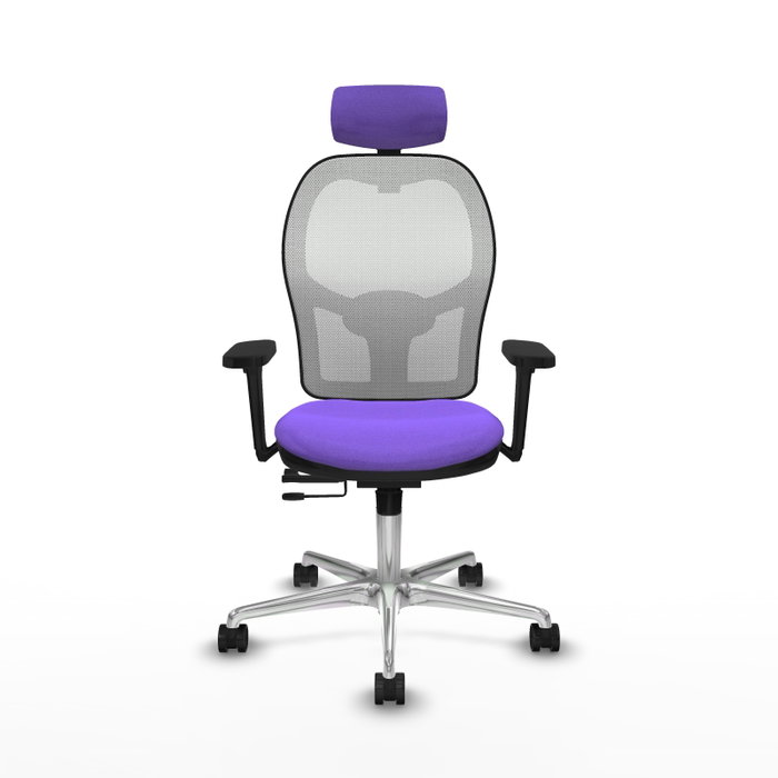 PIQUERAS Y CRESPO Silla de oficina Jorquera con mecanismo Sincro/Traslack, Lila y Blanco