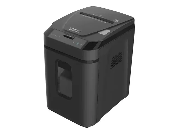 Q-connect Destructora de documentos Corte Transversal P-4 Capacidad 180 Hojas Auto / 10 H Manual Grapas Clips Tarjetas