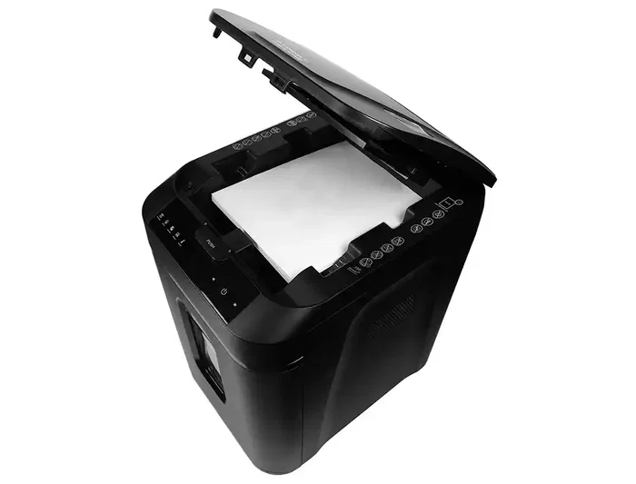 Q-connect Destructora de documentos Corte Transversal P-4 Capacidad 180 Hojas Auto / 10 H Manual Grapas Clips Tarjetas