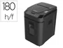 Q-connect Destructora de documentos Corte Transversal P-4 Capacidad 180 Hojas Auto / 10 H Manual Grapas Clips Tarjetas
