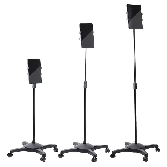 StarTech Carro/Soporte Móvil con Ruedas para Tablet, Altura Ajustable, Base con Ruedas Bloqueables para Tablets de 7 a 11 Pulgadas, Negro - 0.9 kg