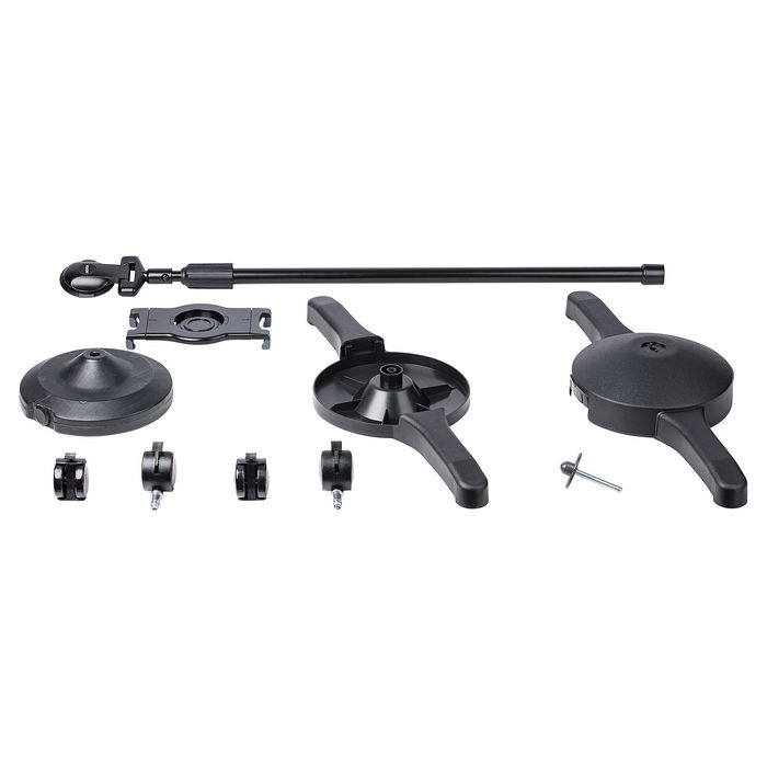 StarTech Carro/Soporte Móvil con Ruedas para Tablet, Altura Ajustable, Base con Ruedas Bloqueables para Tablets de 7 a 11 Pulgadas, Negro - 0.9 kg