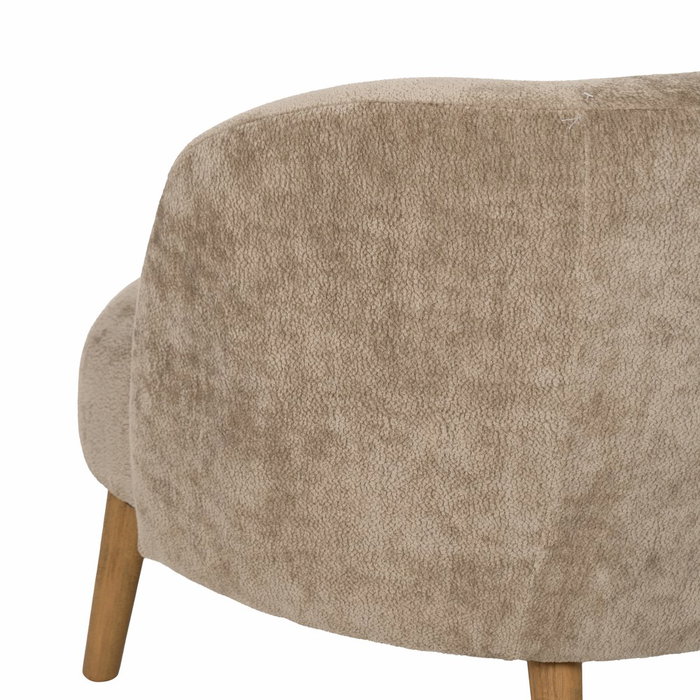 Sillón Taupe Madera de Abedul Salón 85 X 79 X 66 cm