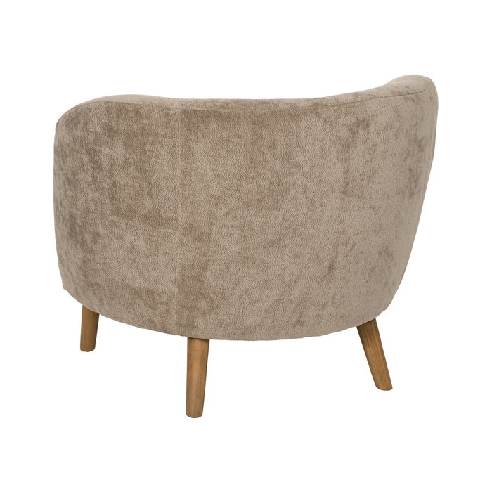 Sillón Taupe Madera de Abedul Salón 85 X 79 X 66 cm