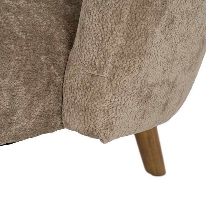 Sillón Taupe Madera de Abedul Salón 85 X 79 X 66 cm