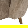 Sillón Taupe Madera de Abedul Salón 85 X 79 X 66 cm
