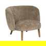 Sillón Taupe Madera de Abedul Salón 85 X 79 X 66 cm