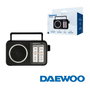 Daewoo Radio Portátil AC/DC con Altavoz, Entrada Jack y Asa - Funciona con Pilas y Corriente