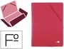 Liderpapel Carpeta Gomas Tres Solapas Cartón Símil Prespán Folio Color Rojo